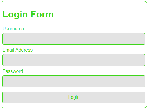 login form